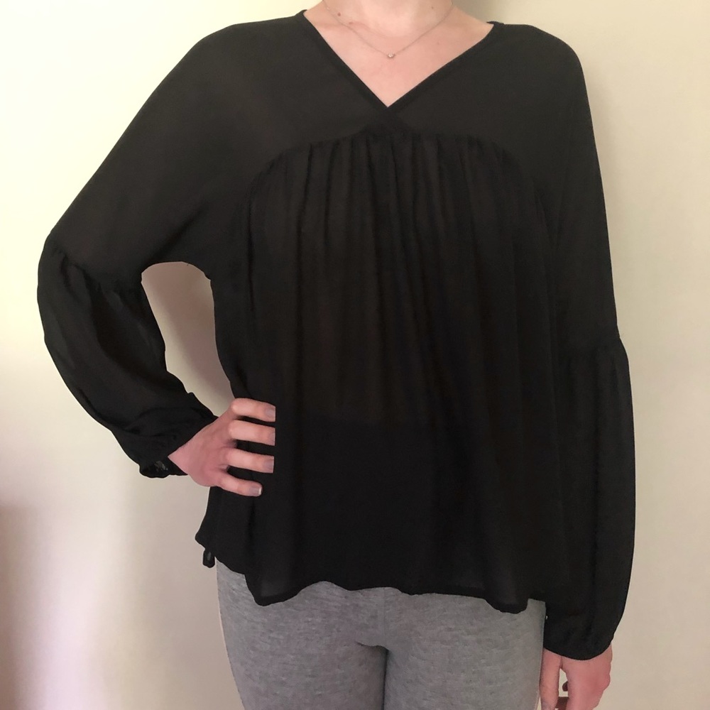 Altar’d State black peasant blouse.  NWT